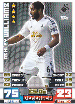 Ashley Williams Swansea City 2014/15 Topps Match Attax #293